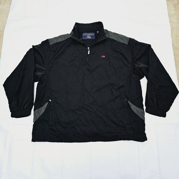 Perlis Sweater Mens 2XL XXL 1/4 Zip Pullover Black Windbreaker Outdoor Crawfish - Picture 2 of 7